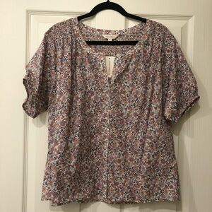 Lucky Brand Multicolor Floral Blouse